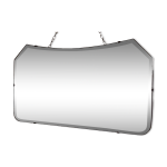 Miroir biseaut art dco 66x38cm