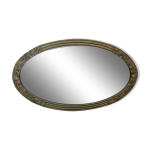 Miroir biseaut art dco en bois et stuc dor 66x39cm