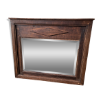 Miroir biseaut en bois massif