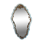 Miroir biseauté et églomisé style baroque vintage Miroir biseauté et églomisé style baroque vintage