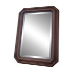 Miroir biseaut octogonal en bois 71 x 55