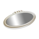 Miroir blanc ancien sculptés de roses bois Miroir blanc ancien sculptés de roses bois