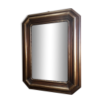 Miroir bois exotique patiné or 83x63cm Miroir bois exotique patiné or 83x63cm