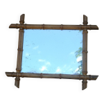 Miroir en bois imitant le bambou, annes 1930
