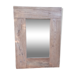 Miroir en bois indigène de style lodge Miroir en bois indigène de style lodge