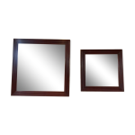 Miroir en bois et laiton