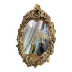 Miroir en bois et pltre dor
