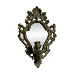 Magnifique miroir bougeoir vintage en laiton - baroque - dcoration maison