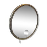 Miroir brot vintage orientable doré, grossissant et éclairant, france 1970 Miroir brot vintage orientable doré, grossissant et éclairant, france 1970