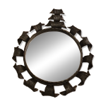 Miroir brutaliste en fer forg� espagne 1950