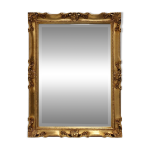 Miroir carré vintage français en bois sculpté et doré de style baroque Miroir carré vintage français en bois sculpté et doré de style baroque