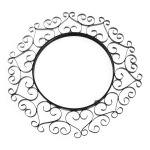Miroir chaty vallauris noir, en fer forg, annes 50
