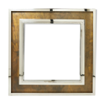Miroir chrome mtal cuivr industriel par belgo chrome 1970 130x130cm