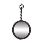 Miroir circulaire fer forg dlg jean touret / les marolles / brutaliste / fabrication artisanale / vintage ...