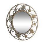 Miroir convexe en fer forg, angleterre, annes 1950