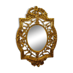 Miroir dor ovale