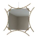 Miroir en fer forg dor