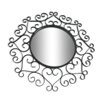 Miroir en fer forg noir chaty vallauris annes 50