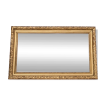 Miroir horizontal � cadre dor�, france.