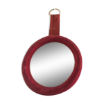 Miroir hublot en velours années 60 Miroir hublot en velours années 60
