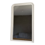 Miroir louis philippe blanc, fin 19me
