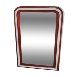 Miroir louis philippe h112xl76 laque bordeaux blanc crme