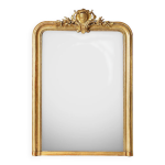 Miroir louis philippe du xixe si�cle � d�cor de fleurs et de boucliers