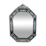 Miroir louis xiv rgence  parcloses verre grav italie