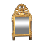 Miroir louis xvi, bois dor  la feuille d'or, xviiieme sicle