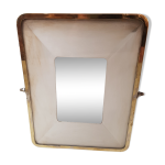 Miroir lumineux, cadre laiton doré et chromé, années 30 - 30x36cm Miroir lumineux, cadre laiton doré et chromé, années 30 - 30x36cm