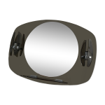 Miroir lumineux fum design 70