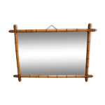 Miroir en merisier esprit bambou, poque 1920