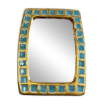 Miroir mithé espelt, modèle à cabochons turquoise, 1955 Miroir mithé espelt, modèle à cabochons turquoise, 1955