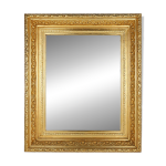 Miroir mural baroque en bois doré à facettes, france 1850 Miroir mural baroque en bois doré à facettes, france 1850