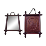 Miroir mural biseaut double face ancien