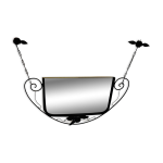 Miroir mural en fer forg� art d�co