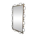 Miroir mural en fer forg style art dco / maison bourgeoise
