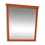 Miroir mural glace biseaut�e cadre en bois massif