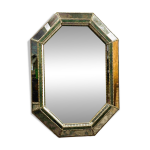 Miroir mural octogonal vintage espagnol noclassique de style hollywood regency, espagne