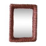 Miroir mural en rotin vintage
