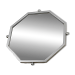 Miroir octogonal art dco en cuivre nickel, france vers 1920