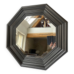 Miroir octogonal biseauté en bois Miroir octogonal biseauté en bois
