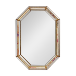 Miroir octogonal de style vnitien marqu mgb, planilux, cristanola, espagne
