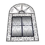 Miroir orienale porte en fer forg