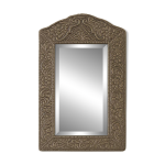Miroir oriental en mtal cisel biseaut,  poser ou accrocher