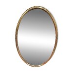 Miroir ovale en bois dor
