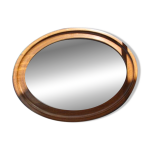 Miroir ovale cadre en bois