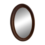 Miroir ovale cadre bois