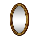 Miroir ovale dor