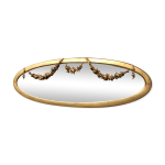 Miroir ovale doré à la feuille d'or 106 x 38 cm Miroir ovale doré à la feuille d'or 106 x 38 cm